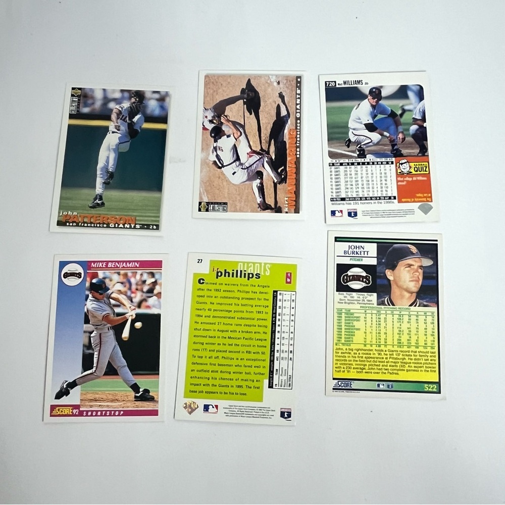 san francisco‎ giants baseball card lot 90s vintage crafts